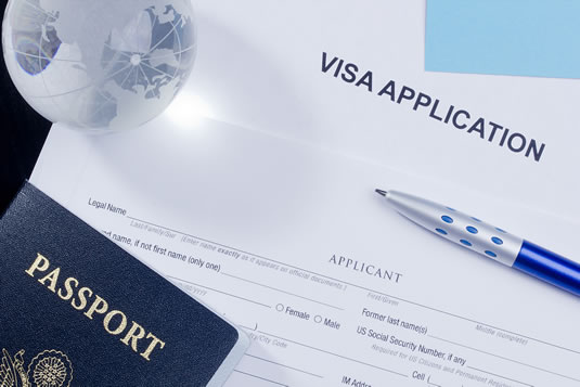 Formulário de solicitação de visto